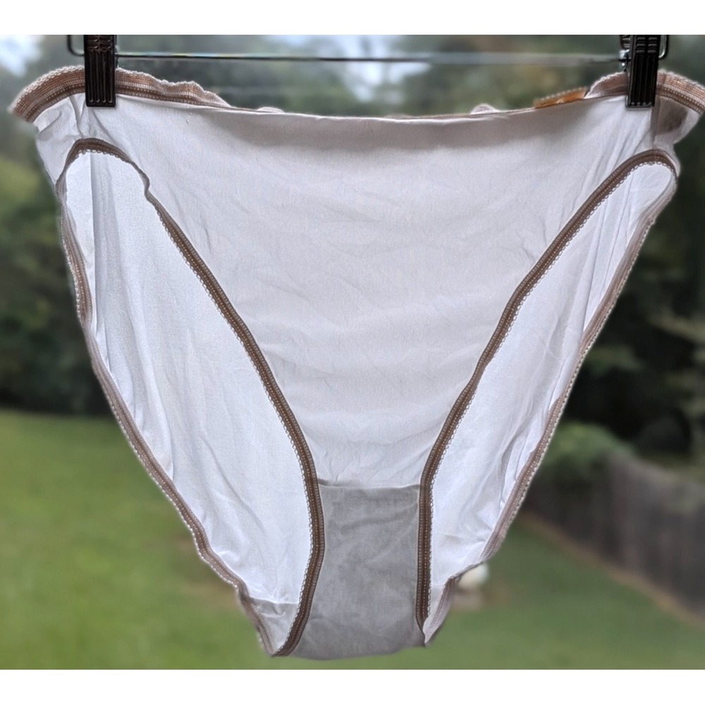 NWT SHEER!💋Vtg Vanity Fair White Nylon Panties Granny 8 *READ Sissy Panty Sexy